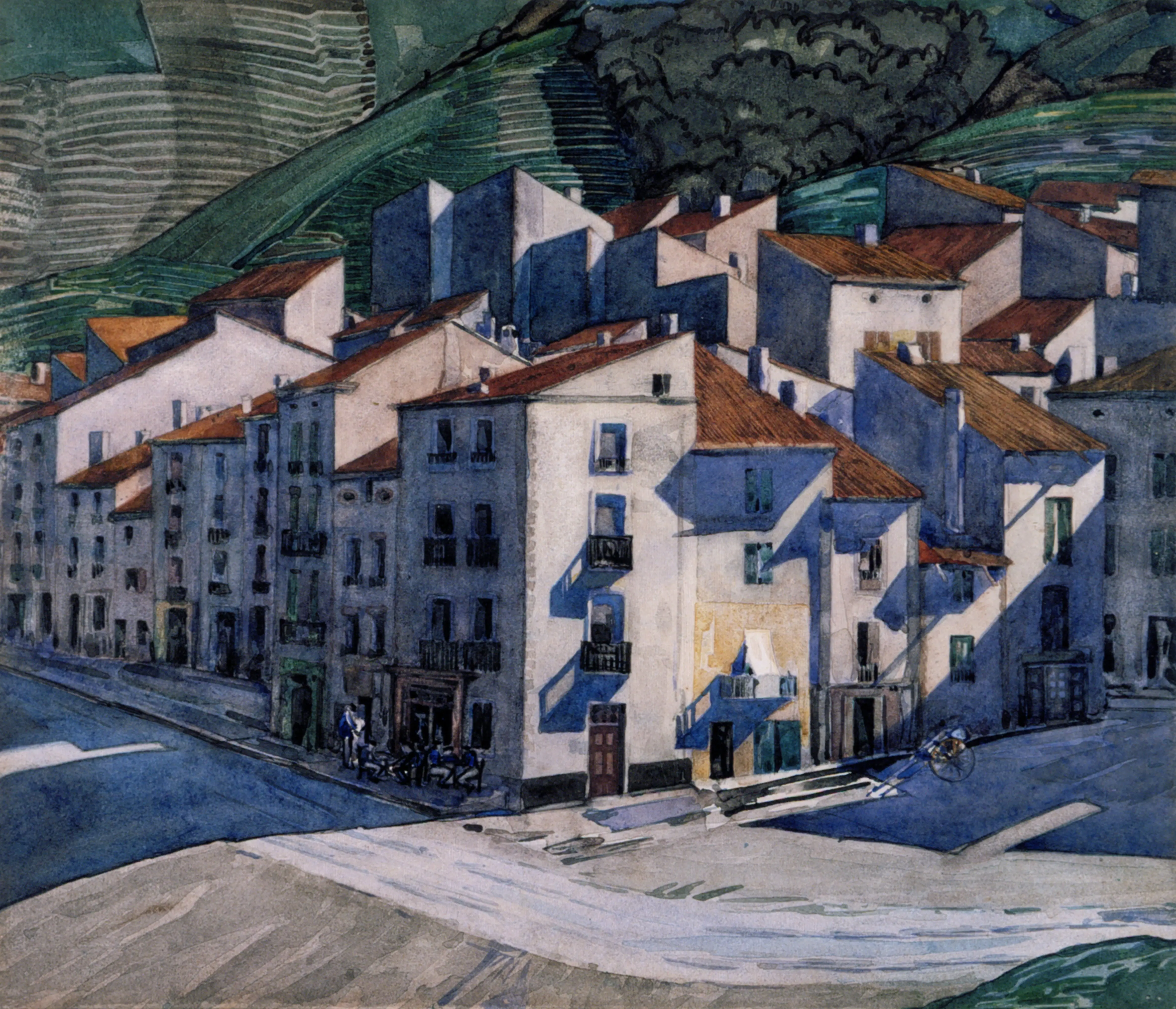 A Southern Town, 2023 — Watercolour on paper