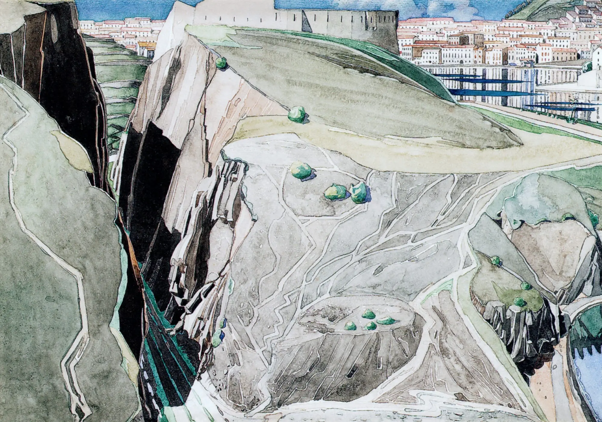Port Vendre, 2023, Watercolour on paper