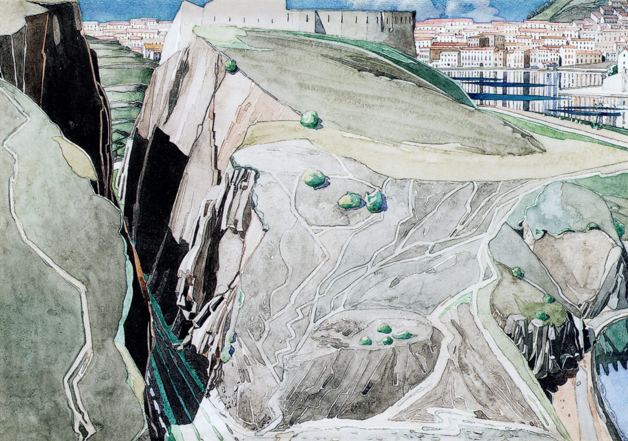 Port Vendre, 2023, Watercolour on paper