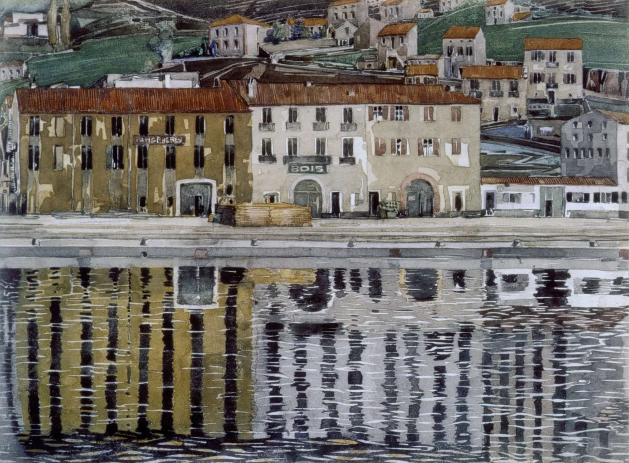 Port Vendres, 2023, Watercolour and gouache on paper