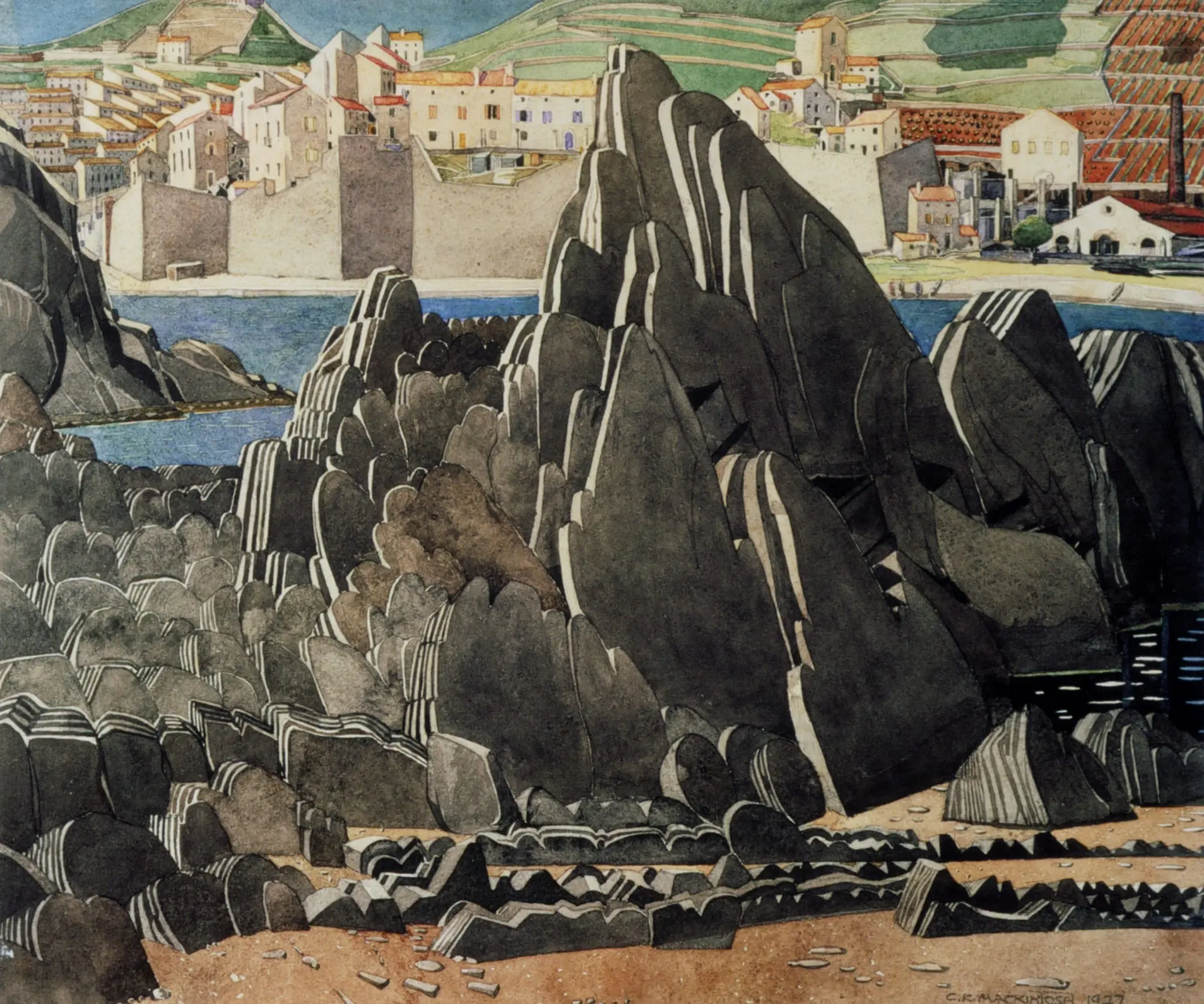 The Rock Anse Bear, 2023, Watercolour on paper